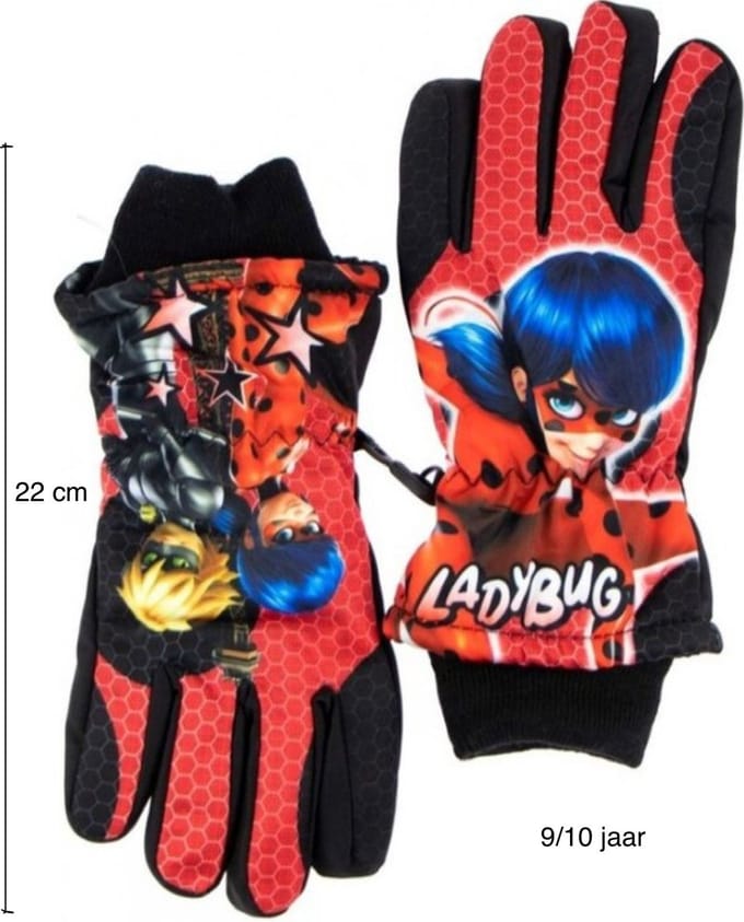 Miraculous Ladybug Skihandschoenen - Maat 9/10 jaar - 134/140