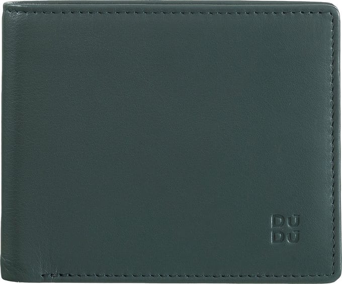 DuDu Azzorre Portemonnee RFID-bescherming Leder 11 cm - Jongens - Horizontaal - mangrove