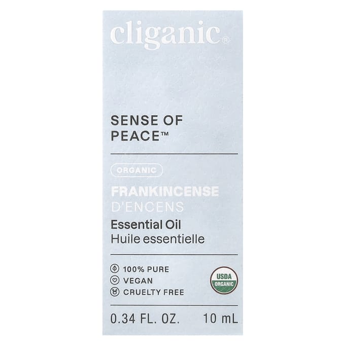 Cliganic, Sense of Peace™, Biologische Wierook Etherische Olie, 0,34 fl oz (10 ml)