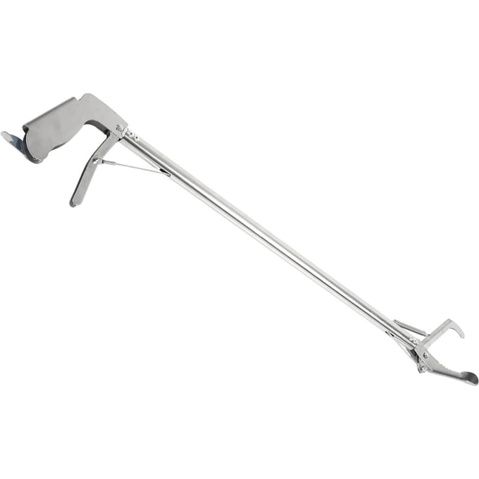 Roestvrijstalen Krabtang 30 inch Draagbaar Multifunctioneel Lange Vistentang voor Krab Zeevruchten Octopus white
