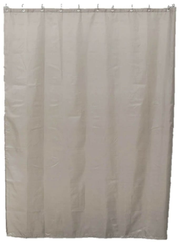 Tendance Douchegordijn Basic Elegance - met ringen - taupe - polyester - 180 x 200 cm - wasbaar