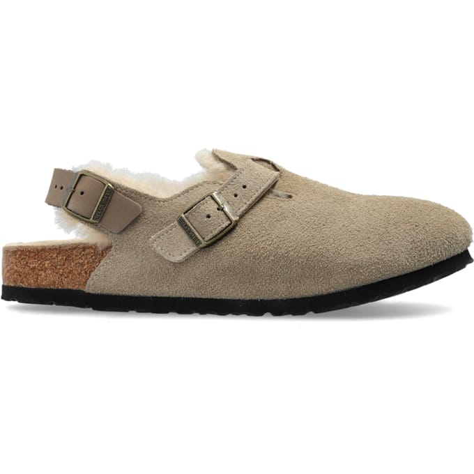 Tokio Shearling Suede Mules