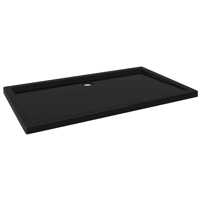 vidaXL - Douchebak - rechthoekig - 70x120 - cm - ABS - zwart