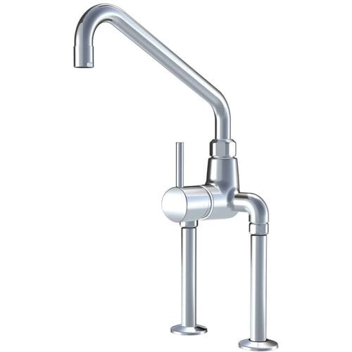 KWC Gastro single lever sink two-hole bridge mixer with raised base for professional kitchen 24.503.184.000