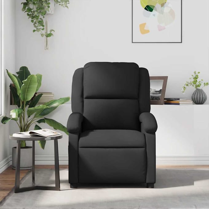 Vidaxl Klapbare Massagestoel, Zwart, Echt Leer