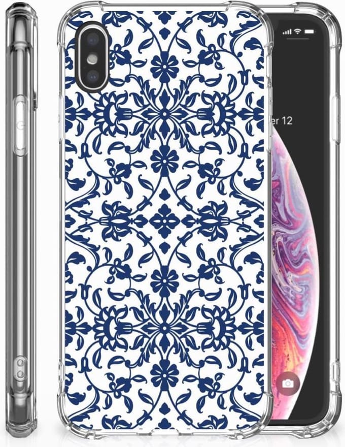 Apple iPhone Xs Max Case Flower Blue