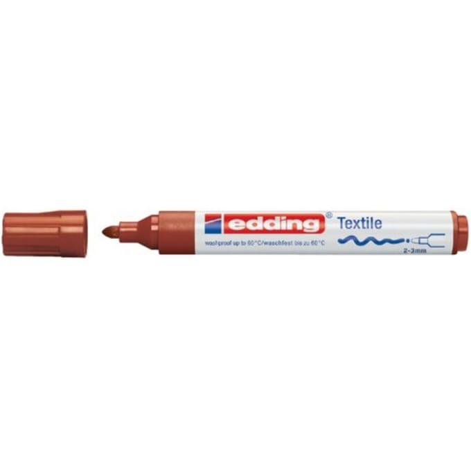Textielmarker edding 4500 rond 2-3mm bruin
