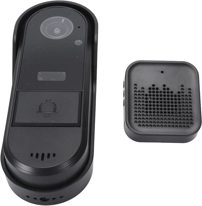 Draadloze Deurbel Camera - Video Intercom - Veiligheid Thuis - Tweeweg Audio - 1000mAh Batterij - Zwart