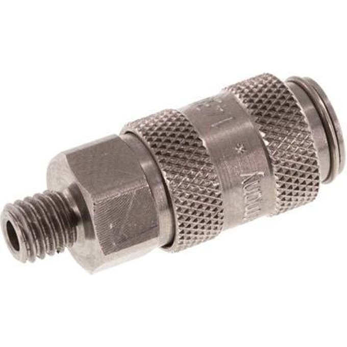 RVS DN 2.7 (Micro) Luchtkoppeling Snelkoppeling M5 Buitendraad - CLS2-M-S-5