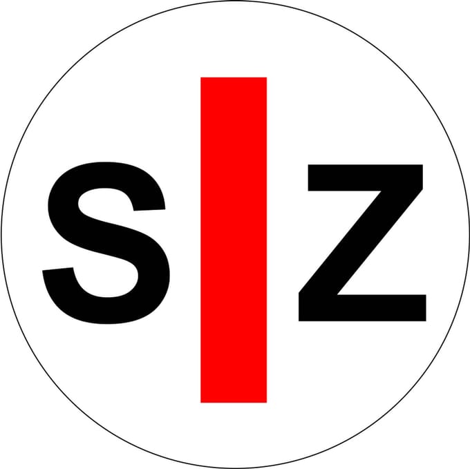 SZ bordje - kunststof 100 mm