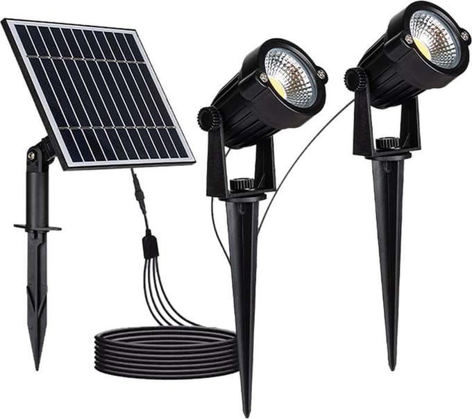 V-TAC VT-11031 Solar Spike Light - IP65 Waterdicht - Zwart - 90x2 Lumen - 3000K