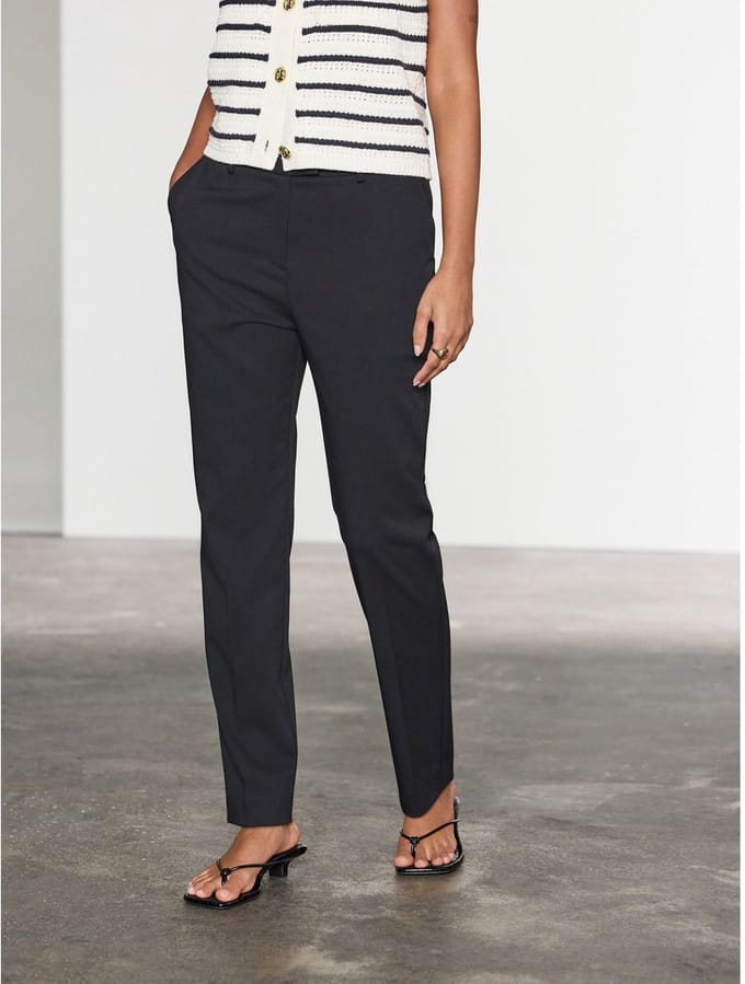 Next - Dames - Op maat gesneden smalle broek - Zwart