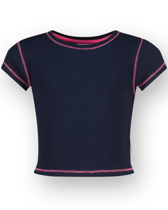 T-shirt Basic-Crop Rib Tee