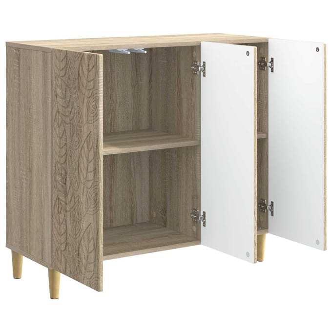 vidaXL - Dressoir - Sonoma - Eiken - 89 - x - 34,5 - x - 80 - cm - Bewerkt - hout