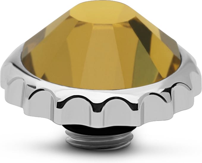 Melano Vivid Cap Steentje Topaz Zilver
