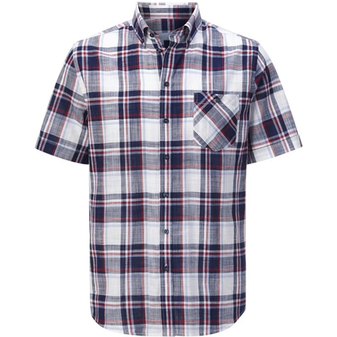 Babista herren Overhemd Met Korte Mouwen - 39/40 - donkerblauw - Plus Size