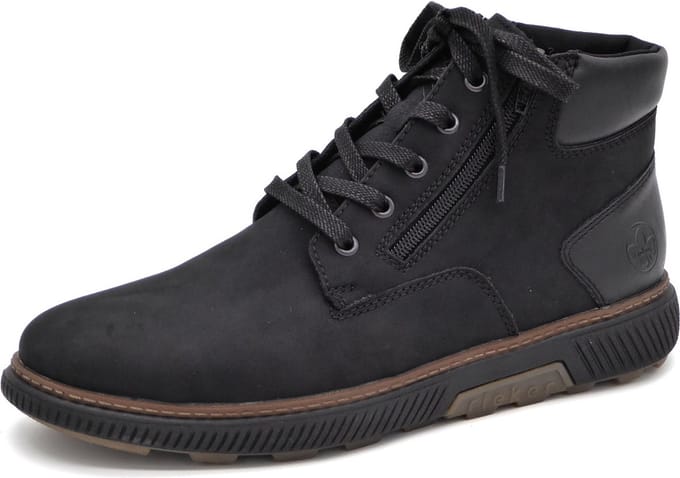 Rieker Heren Veterboot - B3315-00 Zwart - Wijdte H - Maat 43