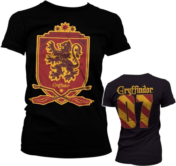 Harry Potter Dames Tshirt -M- Gryffindor 07 Zwart