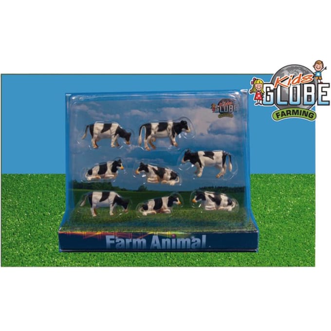 Kids Globe Cows Black/White 8 pcs. 1:87