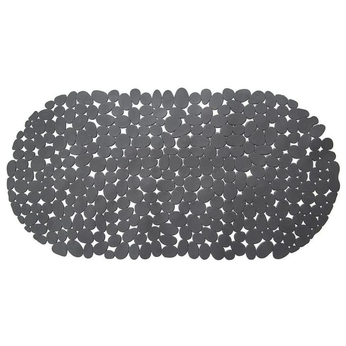 Tapis de bain antidérapant, gris, 68x34 cm