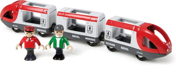 BRIO Rode Passagierstrein - Driedelige trein voor BRIO World - 33505