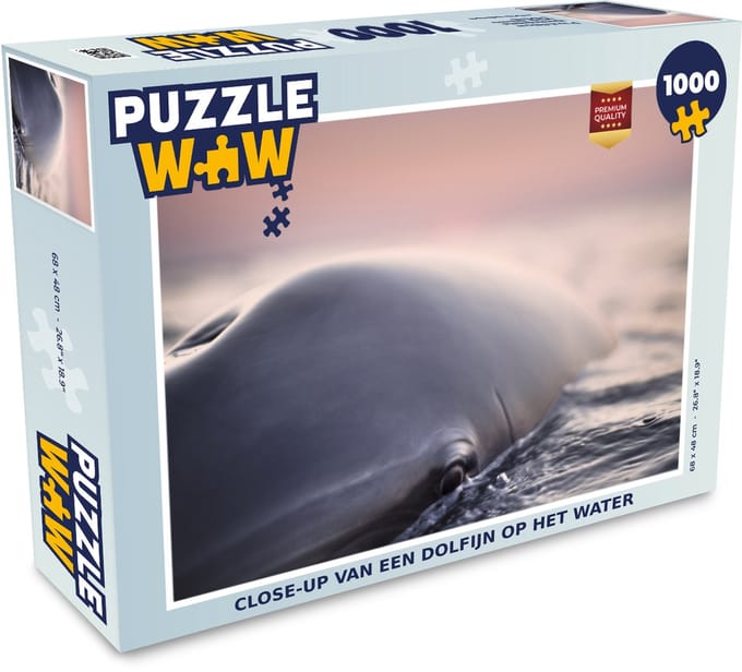 Puzzel Dolfijn - Water - Close up - Legpuzzel - Puzzel 1000 stukjes volwassenen