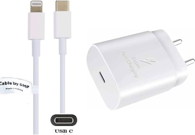 OneOne 25W super snellader + 1,2m OneOne USB C naar Lightning kabel. PD lader. Universele oplader adapter past op Apple iPhone 11 Pro, iPhone 11 Pro Max, iPhone 12, iPhone 12 Mini, iPhone 12 Pro, iPhone 12 Pro Max, iPhone 13