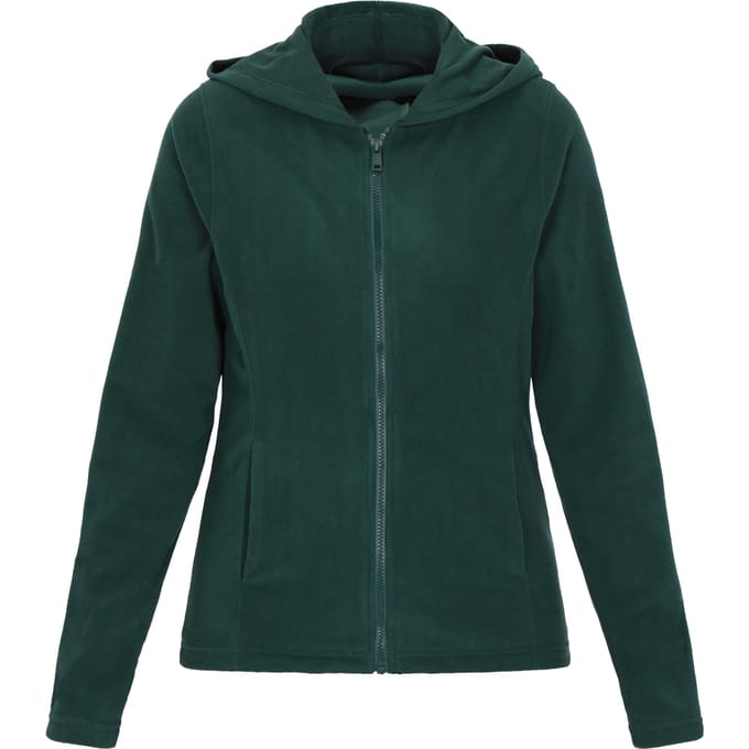 Faina Fleece jas Dames donkergroen