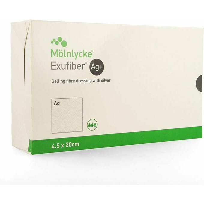 Exufiber Ag Gel.fibre Dressing Ster Wiek 4,5x20 10