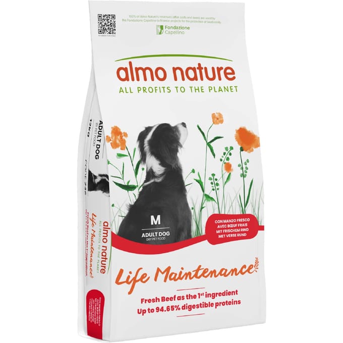 2x12kg Almo Nature Adult Rund & Rijst Medium Hondenvoer