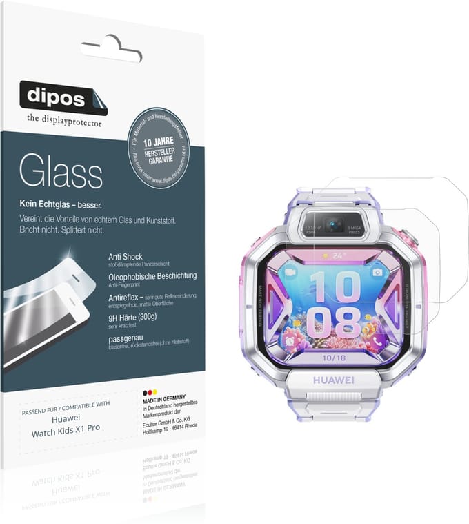 dipos – 2x Matte Pantserfolie geschikt voor Huawei Watch Kids X1 Pro | 9H Screenprotector