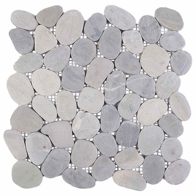 vidaXL - Kiezeltegels - Grijs - 30 - x - 30 - cm - Rivier - Kiezel