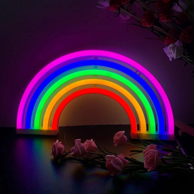 StayPowered Lights #2 - USB / Batterij Neon Verlichting - Regenboog - Decoratieverlichting