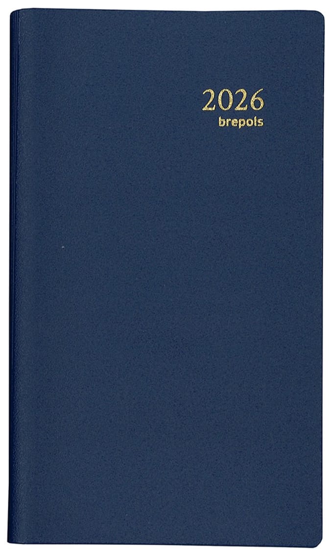 Brepols agenda 2026 - NOTAPLAN [0.716] - Genova + Notes - Weekoverzicht - 1w/2p - Blauw - 8,9 x 16 cm