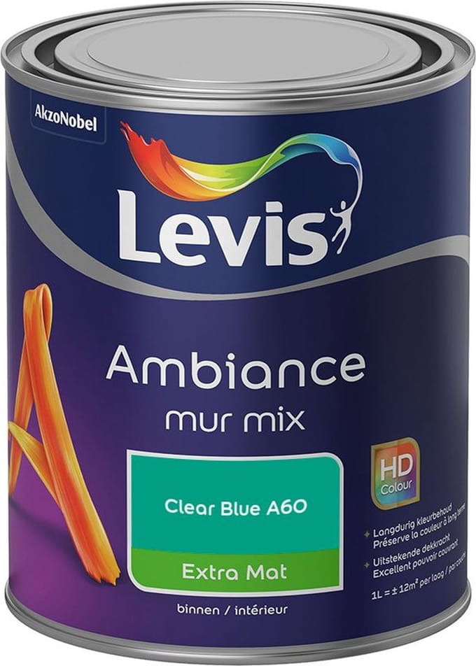 Levis - Ambiance Mur Extra Mat Mix - Clear Blue A60 - Mengverf - 1 L