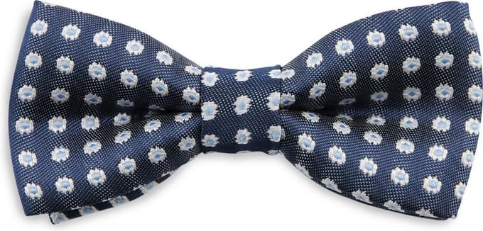 We Love Ties - Strikken - Kinderstrikje Benjamin Bloem - marineblauw / lichtblauw / wit