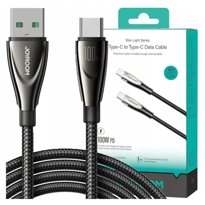 Joyroom Pioneer Series SA31-AC6 USB-A / USB-C Cable 100W 1.2m - Black