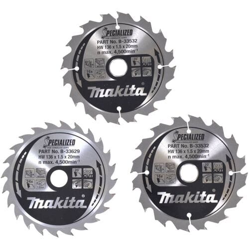 Makita B-33897 Cirkelzaagbladset 136 x 20 x 1 mm 1 set(s)