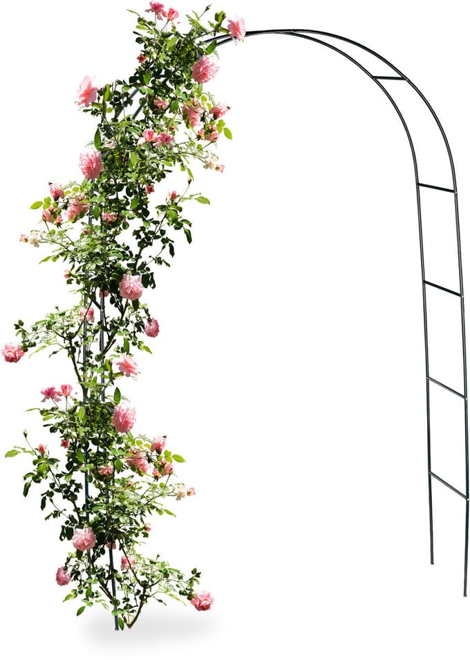 rozenboog metaal - 240 cm - vrijstaand - weerbestendig - groen