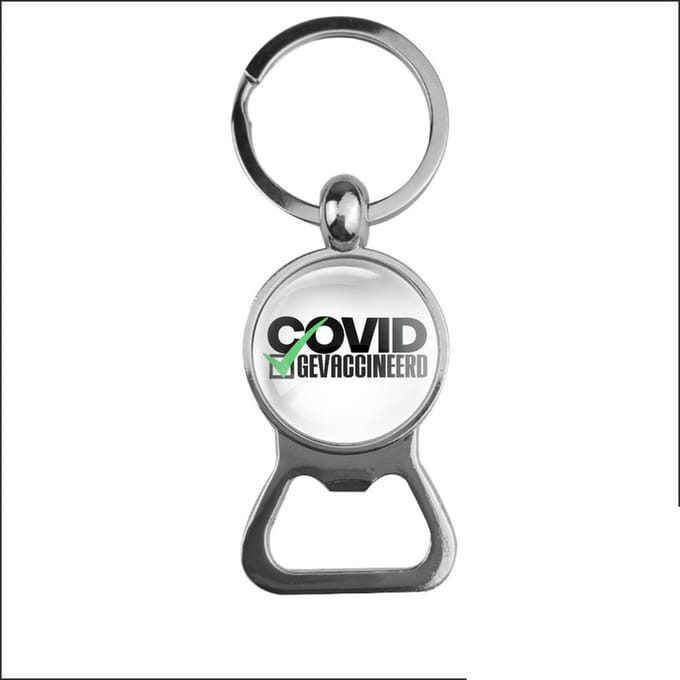 Bieropener Glas - Covid V Gevaccineerd