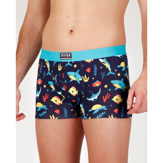 Geprinte stretch katoenen boxer Admas (x2)