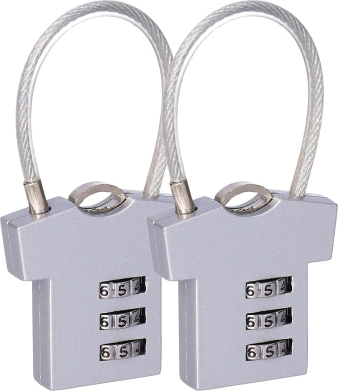 CM Hangslot met code - 2x - cijfer code - gecodeerd slot - lockerslot