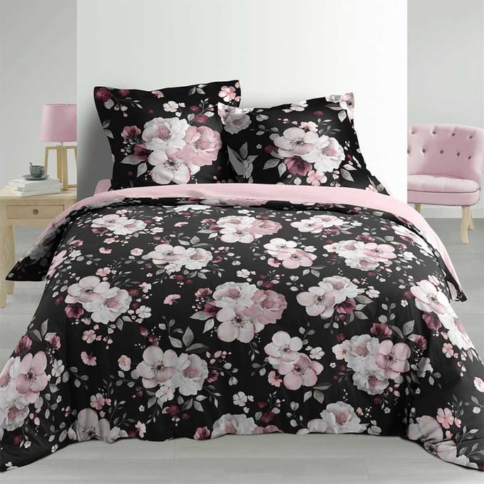 Dekbedovertrek Dark Flowers 240 cm x 220 cm