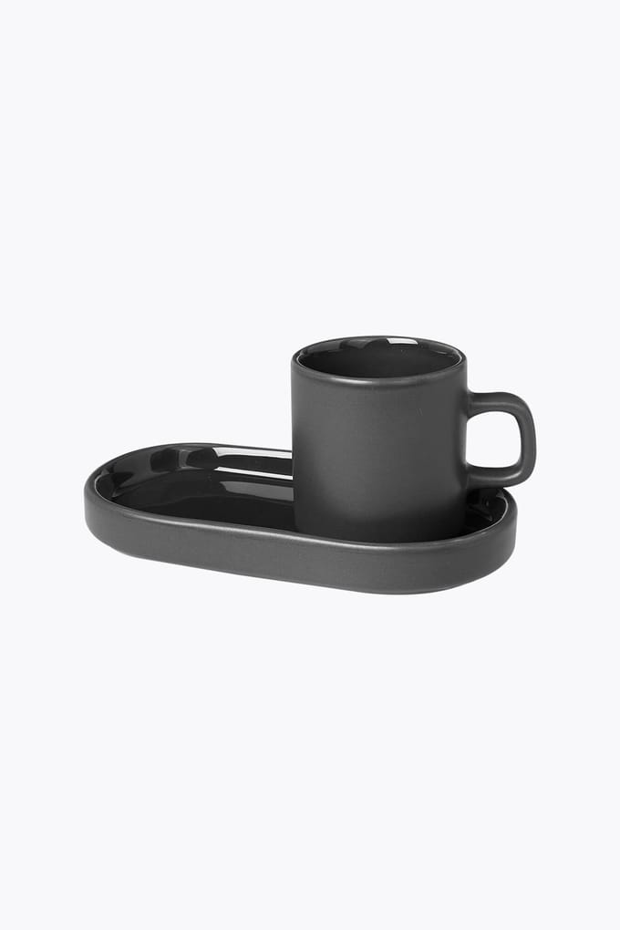 Blomus Pilar Espressokopje | Agave Groen | Set van 2 | 50 ml inhoud | Steengoed Design Servies | Vaatwasserbestendig voor de perfecte koffiebeleving