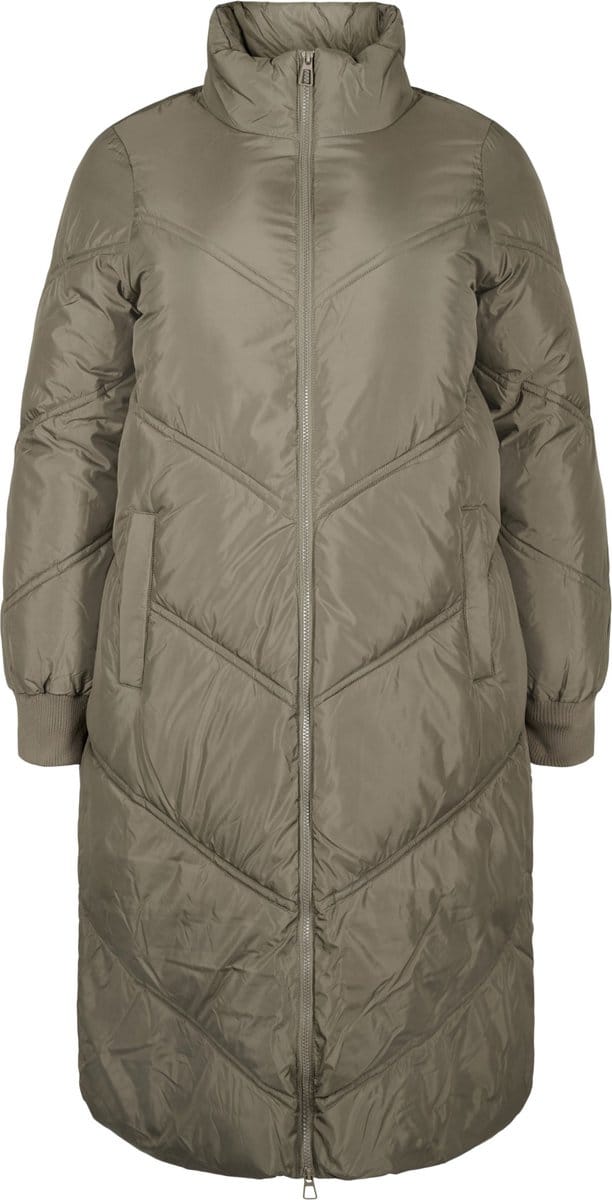 ZIZZI CAPAM, L/S, COAT Dames Jas - Brown - Maat S (42-44)