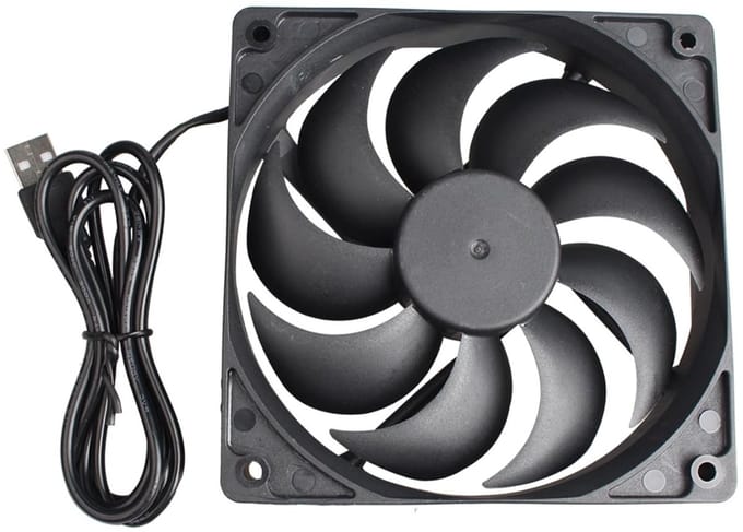 Stille 120mm Koelventilator voor Computer en 3D Printer - Brushless, USB Aansluiting, Efficiënte Warmteafvoer