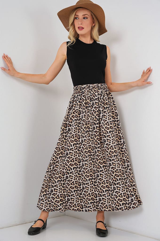 Maxi Rok met Elastische Taille