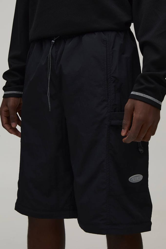 Baggy Fit Afritssluiting Cargo Utility Trainingsbroek | Black | Size Medium