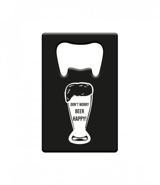 Metal beer opener - Don't worry beer happy