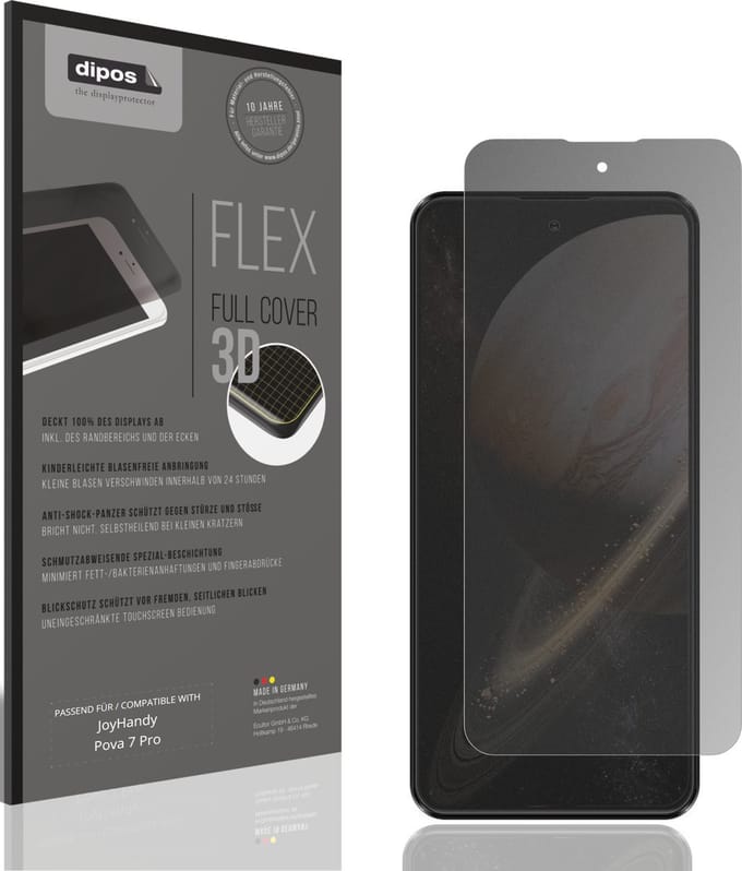 dipos FLEX – Matte Privacy Screenprotector geschikt voor JoyHandy Pova 7 Pro | Volledige Schermbescherming | Case-Friendly